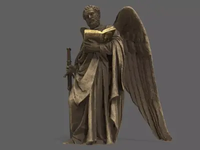 Old Man Statue Low-poly 3D model purchase