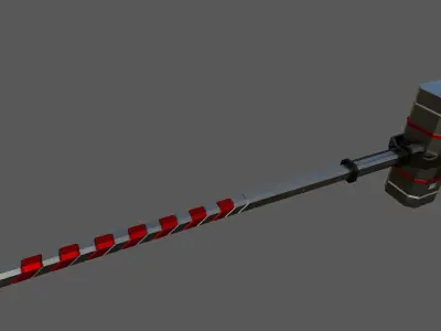 Hammer metal Low-poly 3D model
