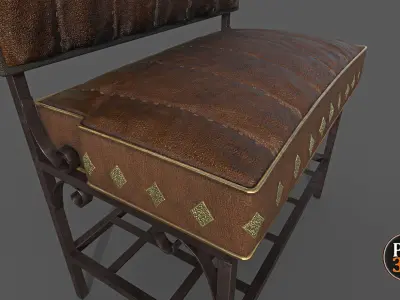 Wrought iron sofa Version 2 Low-poly 3D model