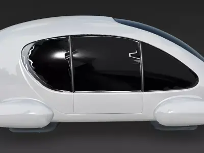 Realistic Futuristic Transit Pod 3D Model Low-poly 3D model