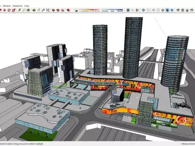 Sketchup Commercial Complex N7 3D model