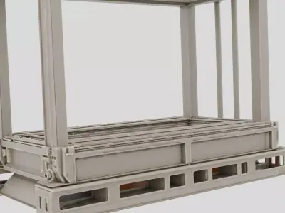 Industrial Factory Equipment Transport Skid for 3D print 3D model
