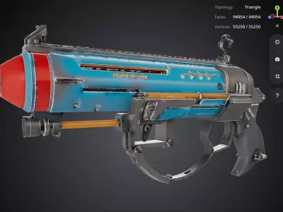 Futuristic Gun 3D model buy