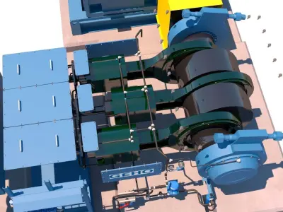 pump geho 3D model