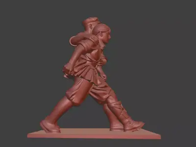 Military sculpture warrior  military battle war hero  soldier 3D print model 20