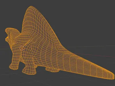 Dimetrodon Free low-poly 3D model