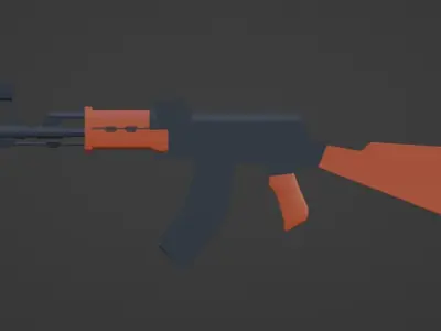 3d low poly guns Free low-poly 3D model