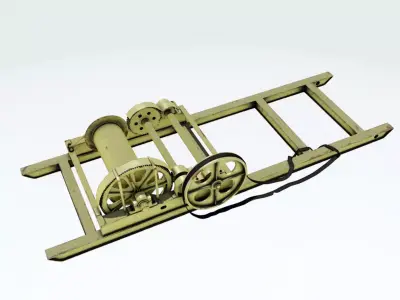 Old winch 3D model
