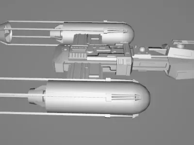 STAR WARS Rebel Y-Wing - Low Poly Game - FBX MODEL Low-poly 3D model