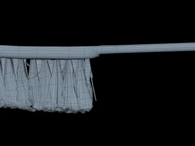 Brush Middle SM Low-poly 3D model