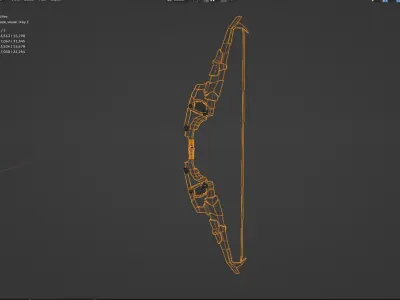 3D Sci-fi bow Low-poly 3D model