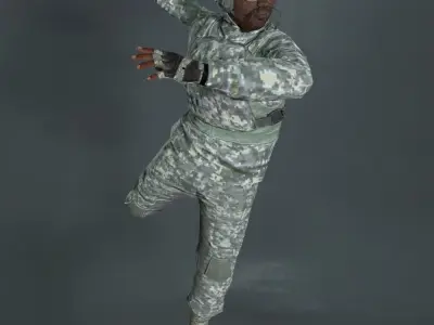 Rigged Soldier 3D model