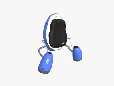 Jetpack Low Poly I03 - SciFi Character Design Low-poly 3D model