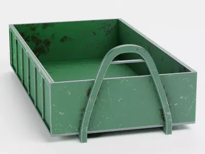 Skip V5 - Realistic Metal Waste Container 3D model