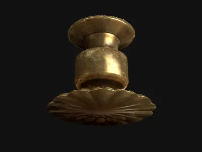 Antique Candle Stand - PBR 3D model