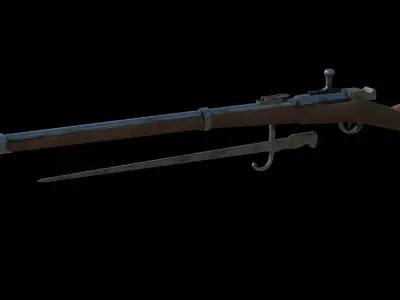 Fusil Gras mle 1874 Low-poly 3D model
