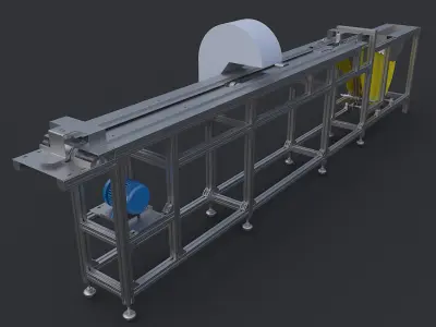 Ice cream stick sorting machine 3D model