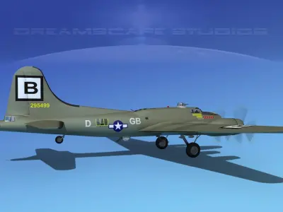 Boeing B-17F Flying Fortress HP V01 3D model