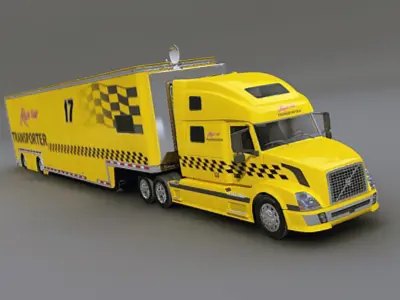 RACE CAR TRANSPORTER 02 3D model