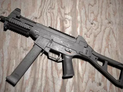 HK UMP-45 - Game ready  Low-poly 3D model