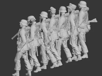 German soldiers 3D print model buy