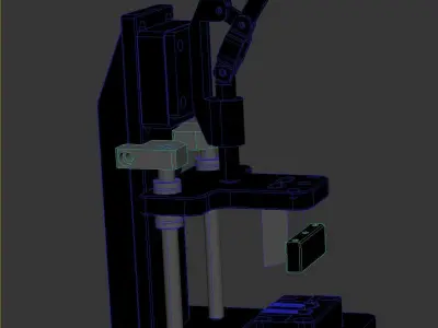 IC foot cutting and 90 degree bending machine 3D model