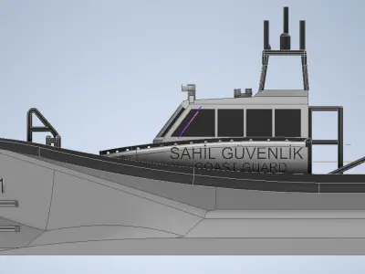 Turkish Coast Guard boat code 901 3D print model