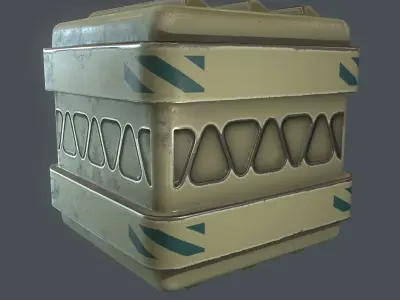 Futuristic Container Low-poly 3D model