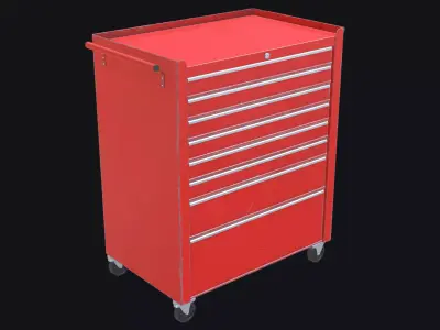 Toolbox Cabinet Game Ready PBR Low-poly 3D model
