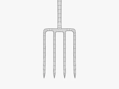 Garden Digging Fork 3D model