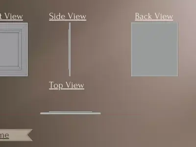 Art Frame - Antique Art Frame 3D Lowpoly model Low-poly 3D model