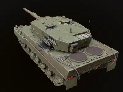 Leopard 2 High-Poly Detailed 3D model
