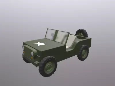 WW2 willys jeep 3D model