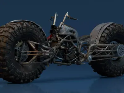 Monster Chopper Motocycle 3D model