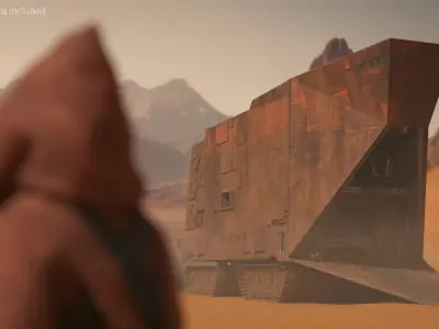  Star Wars Jawa Sandcrawler Carrier Rusty Old Simplified 