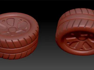 tyre model Low-poly 3D model