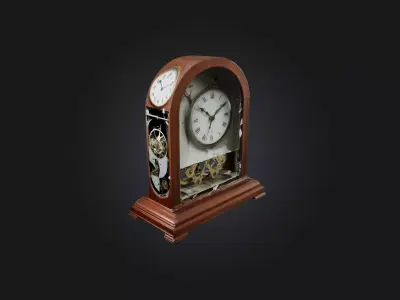 Broken Clock Low-poly 3D model