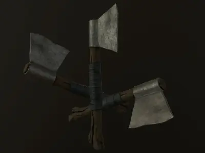 old-axe axe Free low-poly 3D model