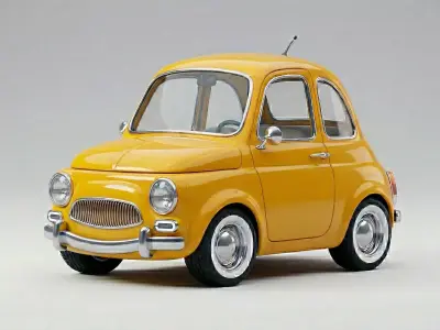 Yellow car 3D model purchase