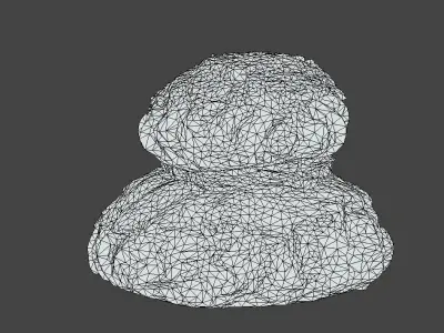 Chocolate Nun Low-poly 3D model