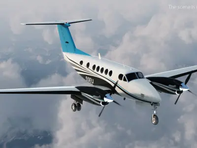 Twin Turboprop Civil Utility Aircraft 3D model