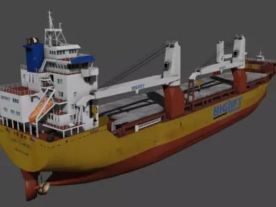 BIGLIFT HAPPY D-TYPE SHIP Low-poly 3D model