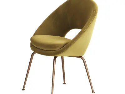 Orb Velvet Dining Chair Westelm 3D model