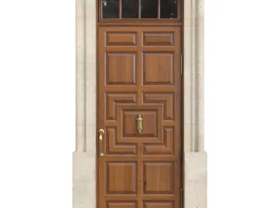 Entrance classic door 140 3D model
