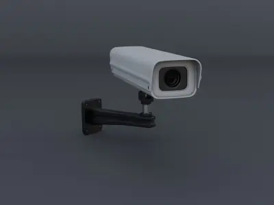 Surveillance Camera Low-poly 3D model