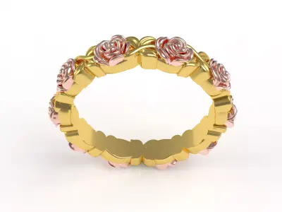Beautiful Rose Flower Ring 3D print model