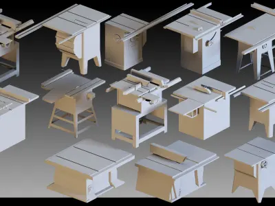 41 Carpentry Equipments- Kitbash- High detail 3d models 3D model