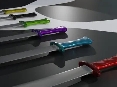 Cool Swords Low-poly 3D model