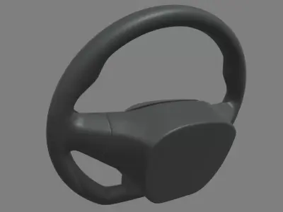 Steering Wheel Car 09 Low-poly 3D model