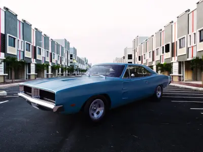 Badass Muscle Car 3D model